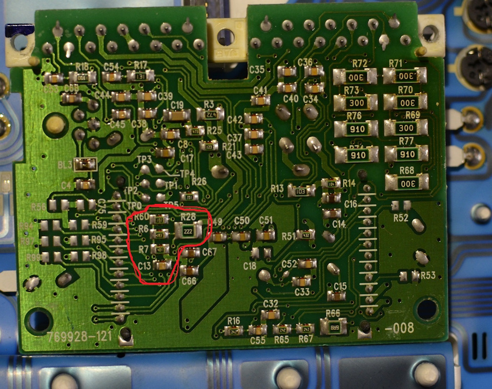 Обратная сторона платы. — Mitsubishi Pajero (3G)