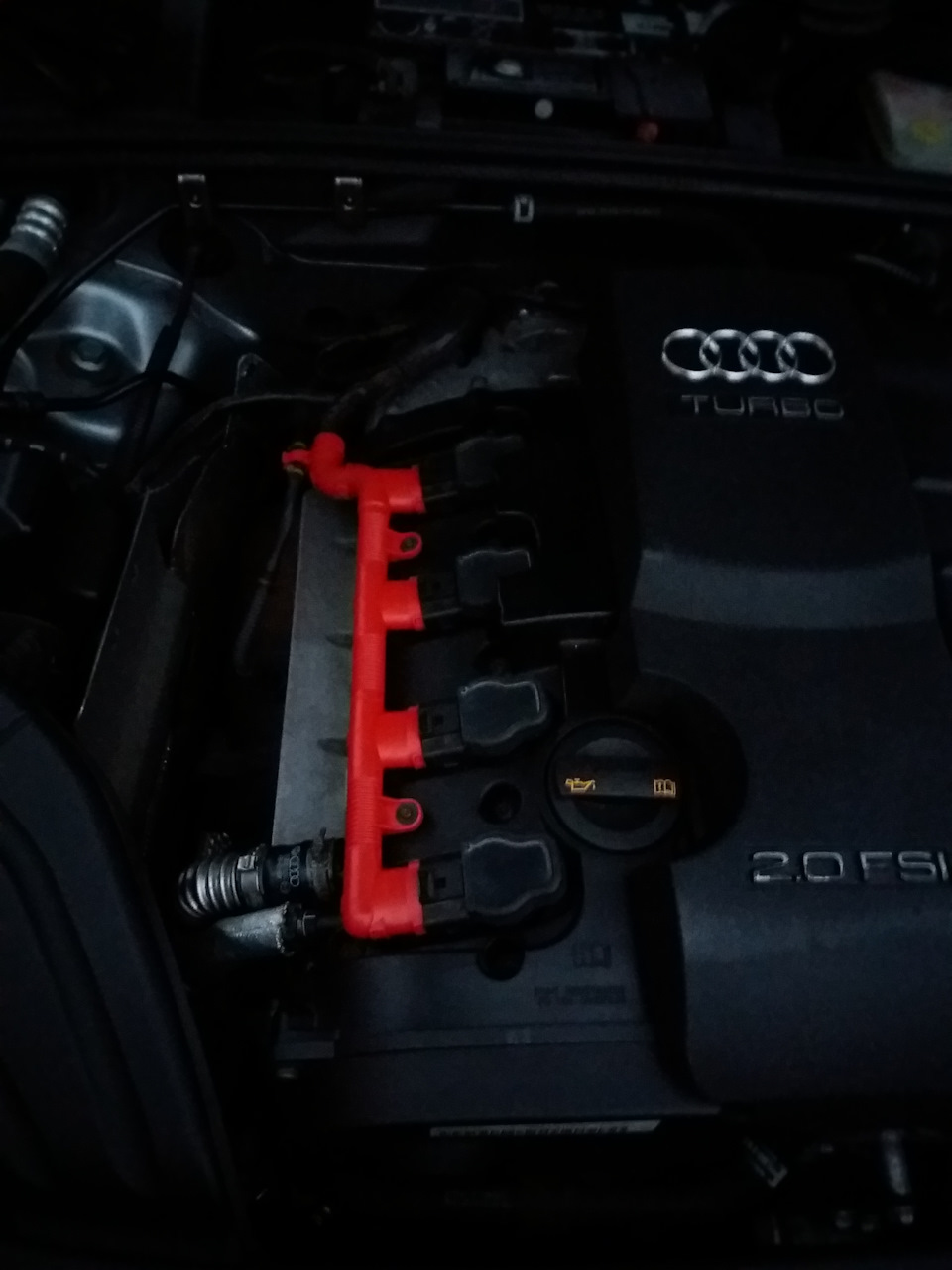 Когда установил было уже темно, поэтому так получилось. — Audi A4 (B7)