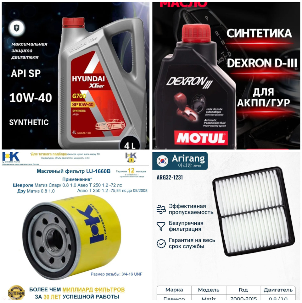 Закуп с озона — Daewoo Matiz (M100/M150). Запчасти на фото: ARG321231, Yazd Tire Universe