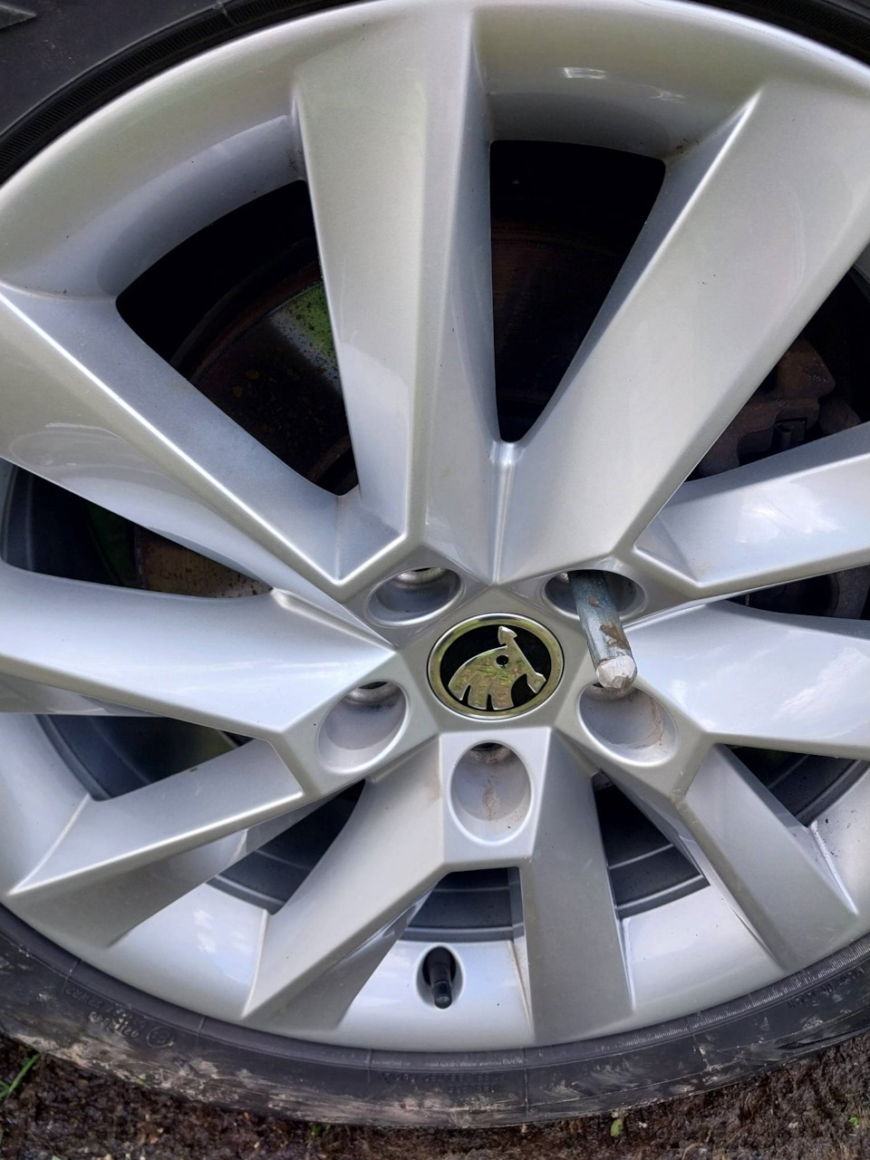 после надевания колеса. — Skoda Superb Combi (Mk3)