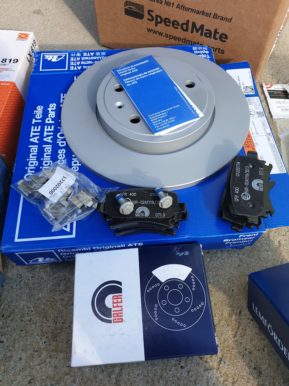 Диски ate, коложки галфер ( те же ate только дешевле) — Audi A4 (B7)