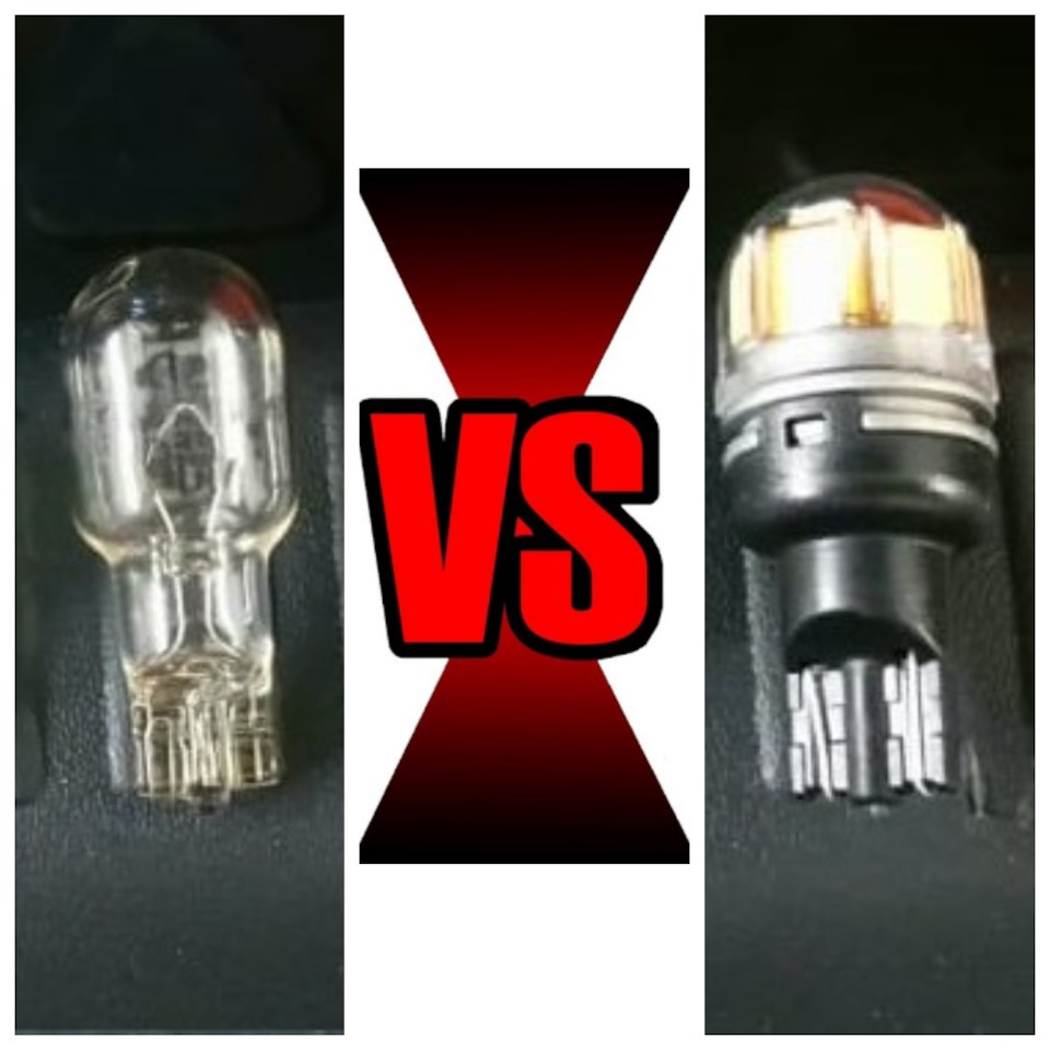 Сравнение №2 — Галогеновая лампа w16w VS Светодиодная лампа w16w от Super Bright led. — Toyota Vista (50)