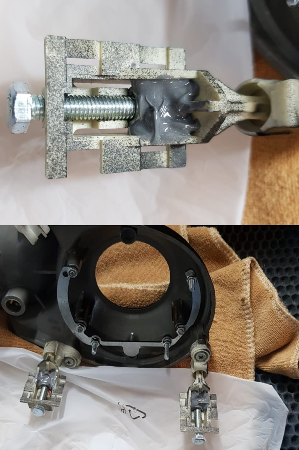 еще один важный момент, стоковые регулировочные болты были заменены на обычные металлические для укрепления конструкции — Ford Focus Sedan II