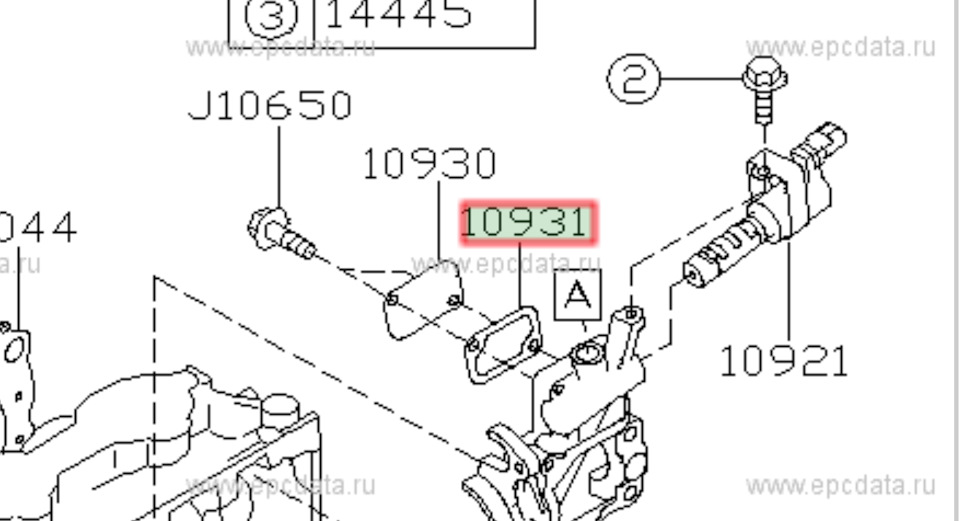 Прокладка клапана. — Subaru Legacy (BL/BP)