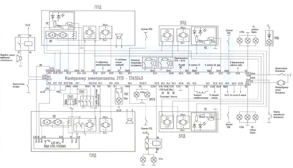 Подключения — Lada Приора седан. Запчасти на фото: 21703763040